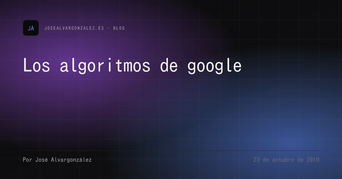 Los algoritmos de google