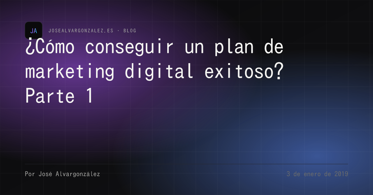 ¿Cómo conseguir un plan de marketing digital exitoso? Parte 1